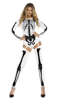Bone-a-Fide Black Skeleton Bodysuit Costume