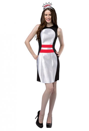 Bowling Pin Dress Adult Costume