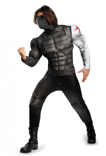 Captain America The Winter Solider Classic Muscle Plus Size Adult Costume