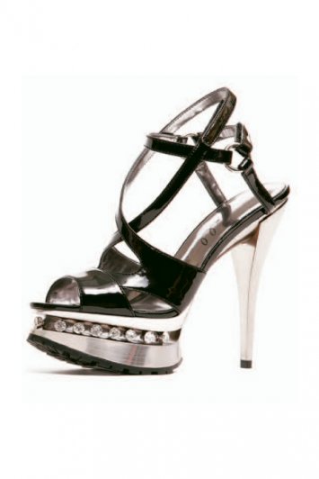 Daria 5 Inch Metallic Heel Strappy Sandal