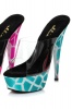 Giraffe 6 Inch Neon Platform Mule