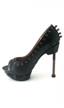 Hades Iron Punk Peep Toe Pumps