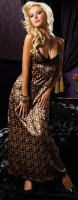 Joan Floor Length Leopard Print Gown