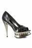 Leelo 5 Inch Metallic Rhinestone Heel