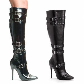 Lexi 5 Inch Knee High Boots With Buckles