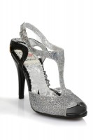 Lois 4 Inch Disco Glitter T-Strap Sandal