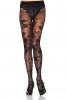 Lycra Sheer French Cut Jacquard Flower Pantyhose