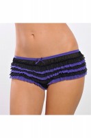 Mesh Stripe Ruffle Panty