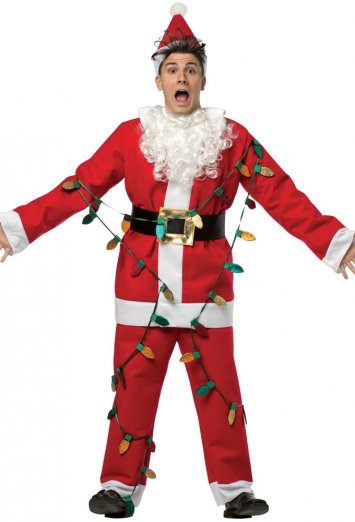 Natl. Lampoon's Christmas Vacation - Light Up Santa Adult Costume