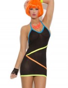 Neon Strap Mini Dress