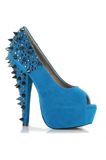 Nikolette 6 Inch Velvet Spike Heel