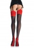 Opaque Backseam Contrast Color Stockings