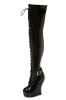 Ophelia Thigh High Lace-Up Wedge Boot