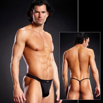 Performance Microfiber Thong Black