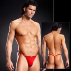 Performance Microfiber V-String with Metal Rings Red