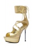 Petra 5 Inch Metallic Stiletto Heel Sandal