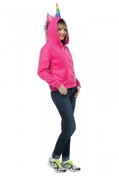 Pink Unicorn Hoodie Adult Costume