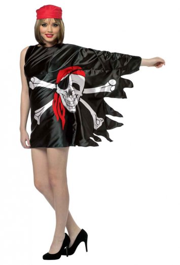 Pirate Flag Dress Adult Costume