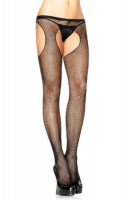 Plus Size Fishnet Suspender Pantyhose