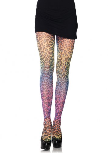 Rainbow Cheetah Tights