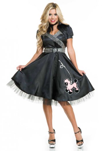 Satin Poodle Dress Adult Costume