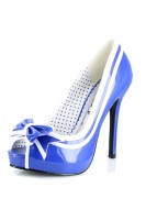 Siren 5 Inch Two Tone Open Toe Pump