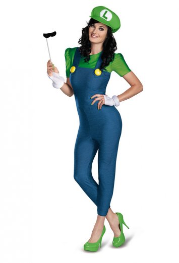 Super Mario Bros. - Deluxe Luigi Female Adult Costume