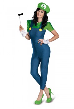 Super Mario Bros. - Deluxe Luigi Female Adult Costume