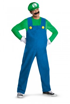 Super Mario Brothers Luigi Adult Plus Costume