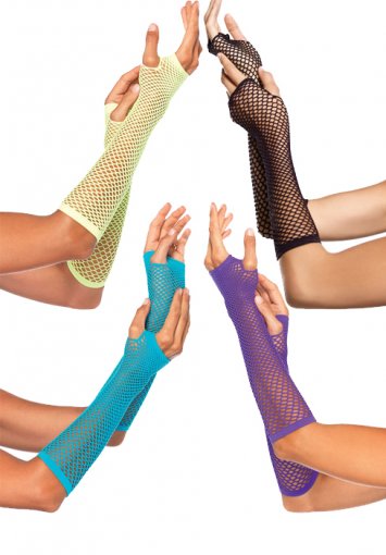 Triangle Net Fingerless Gloves