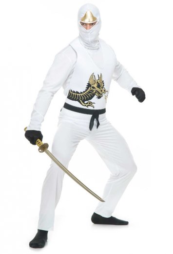 White Ninja Avengers Series II Adult Costume