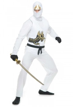 White Ninja Avengers Series II Adult Costume