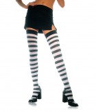 Wide Stripe Thigh Hi Black & White