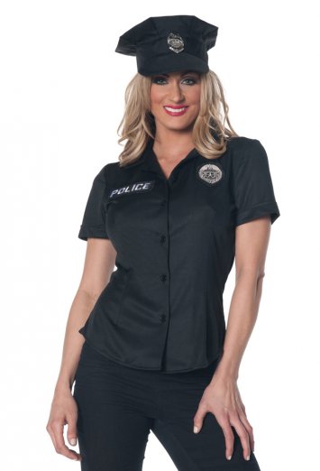 Womens Police Shirt Adult Costume