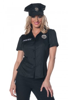 Womens Police Shirt Plus Size Adult Costume