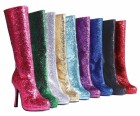 Zara 4 Inch Knee High Boots With Glitter