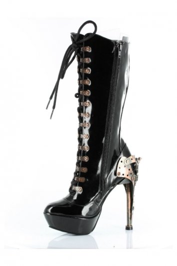 Zeppelin Patent Knee High Boots